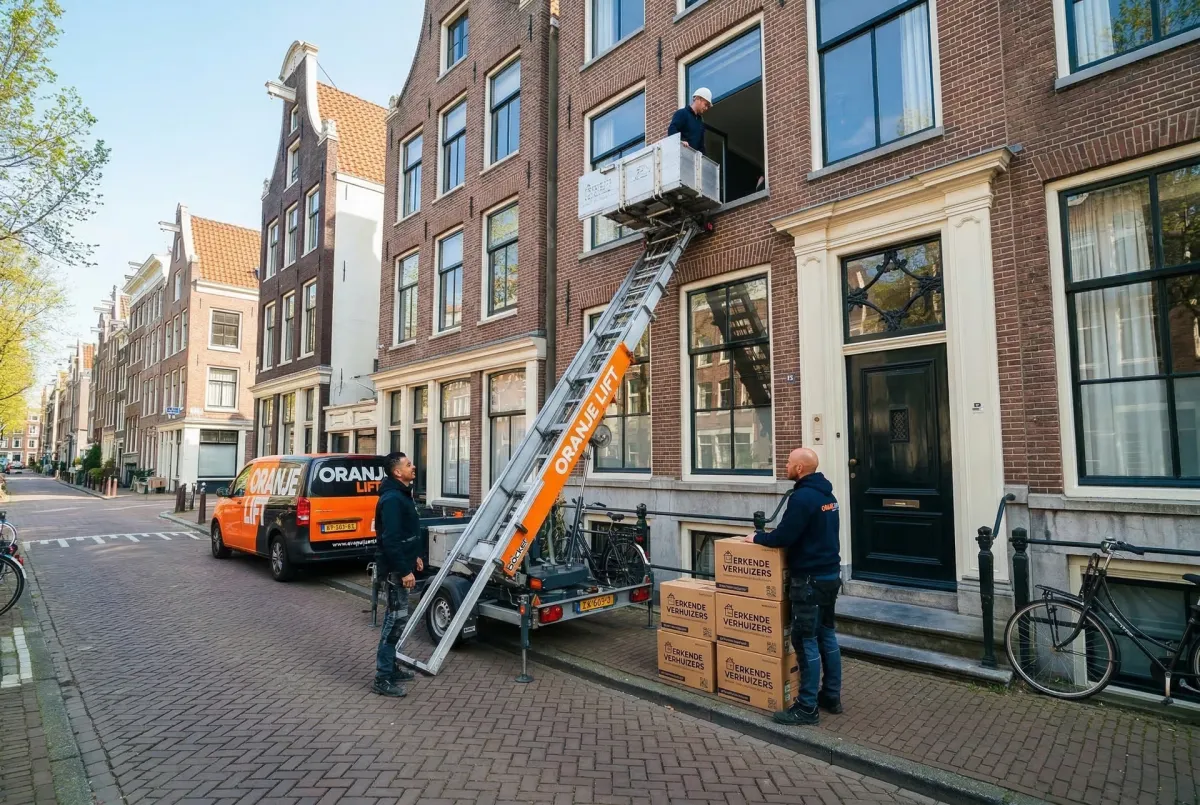 Meubellift tilt meubels omhoog in Rotterdam